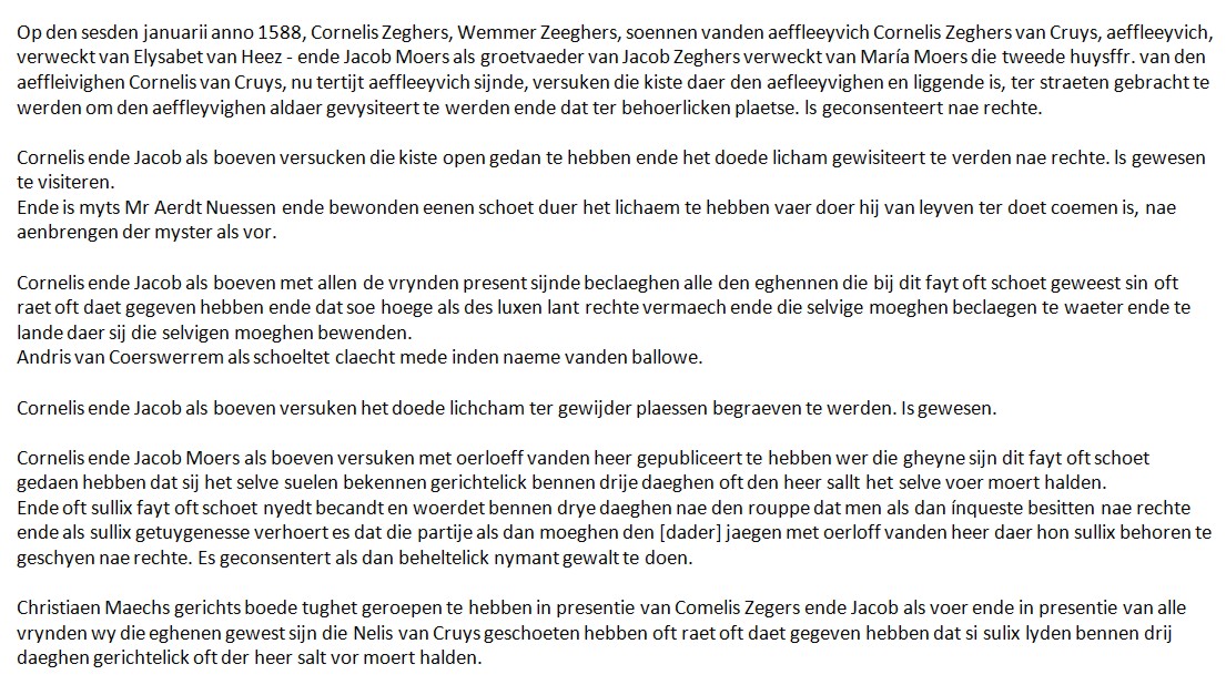 Lees de originele tekst zoals geregistreerd in het rolregister